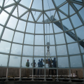 LF Temper Glass Skylight Toofing Diseño Prefabe Dome Glass Recho
